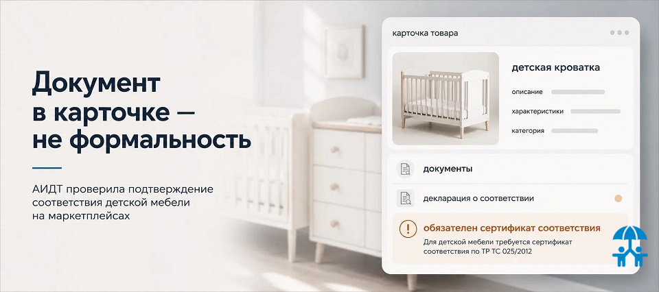 После происшествий с детской мебелью АИДТ проверила документы в карточках маркетплейсов