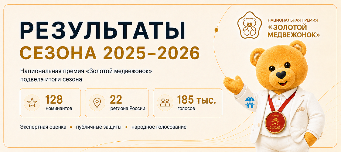 Национальная премия «Золотой медвежонок» опубликовала результаты сезона 2025–2026
