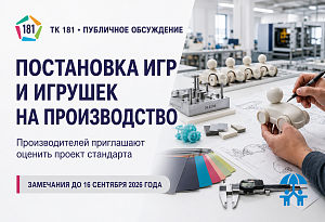 Производителей приглашают оценить проект стандарта по постановке игр и игрушек на производство