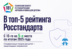 ТК 181 вошёл в первую пятёрку рейтинга эффективности технических комитетов Росстандарта