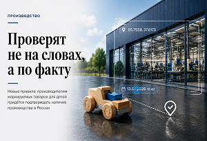 Производителям маркируемых товаров для детей предлагают подтверждать наличие производства в России